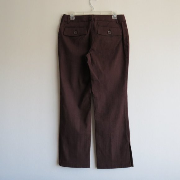 New Women’s Dalia Collection Brown Petite Straight Leg Pants size 10P - Picture 4 of 15